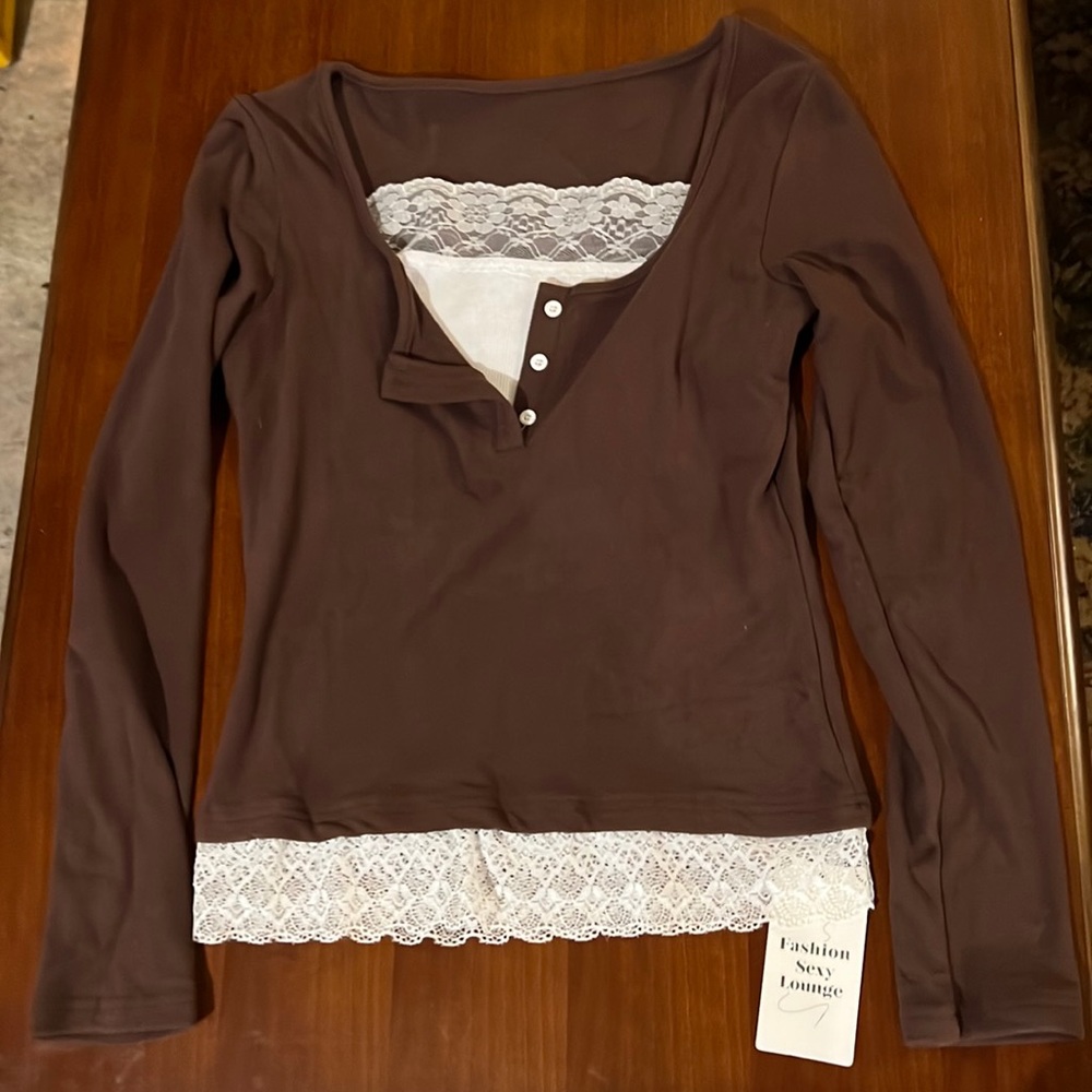 Brown Long Sleeved shirt
